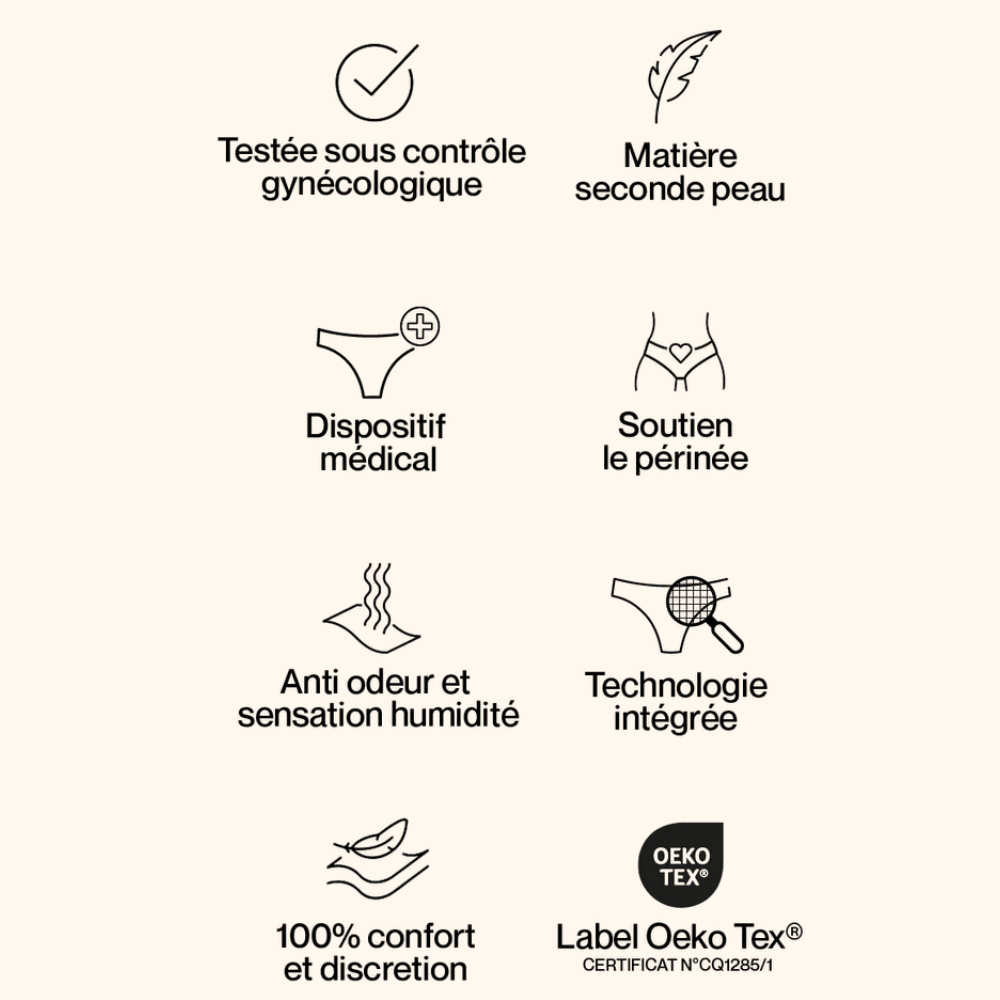 Dignita | Lot x4 Culottes Anti-Fuite discrète et confortable